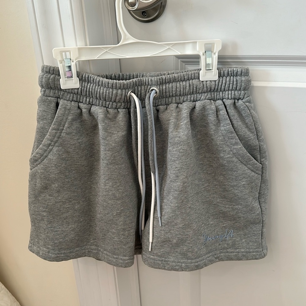 YoungLA Women’s Grey Shorts Multi Color Strings